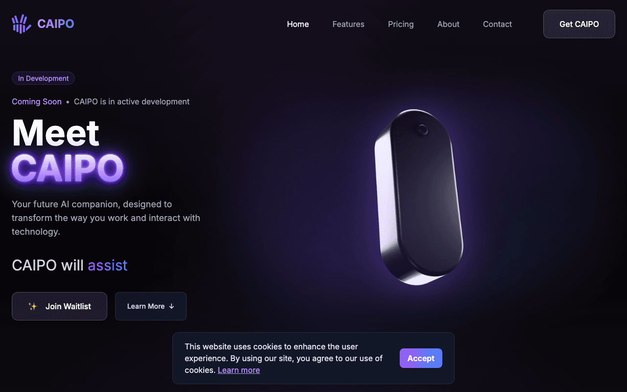 Screenshot of CAIPO.ai