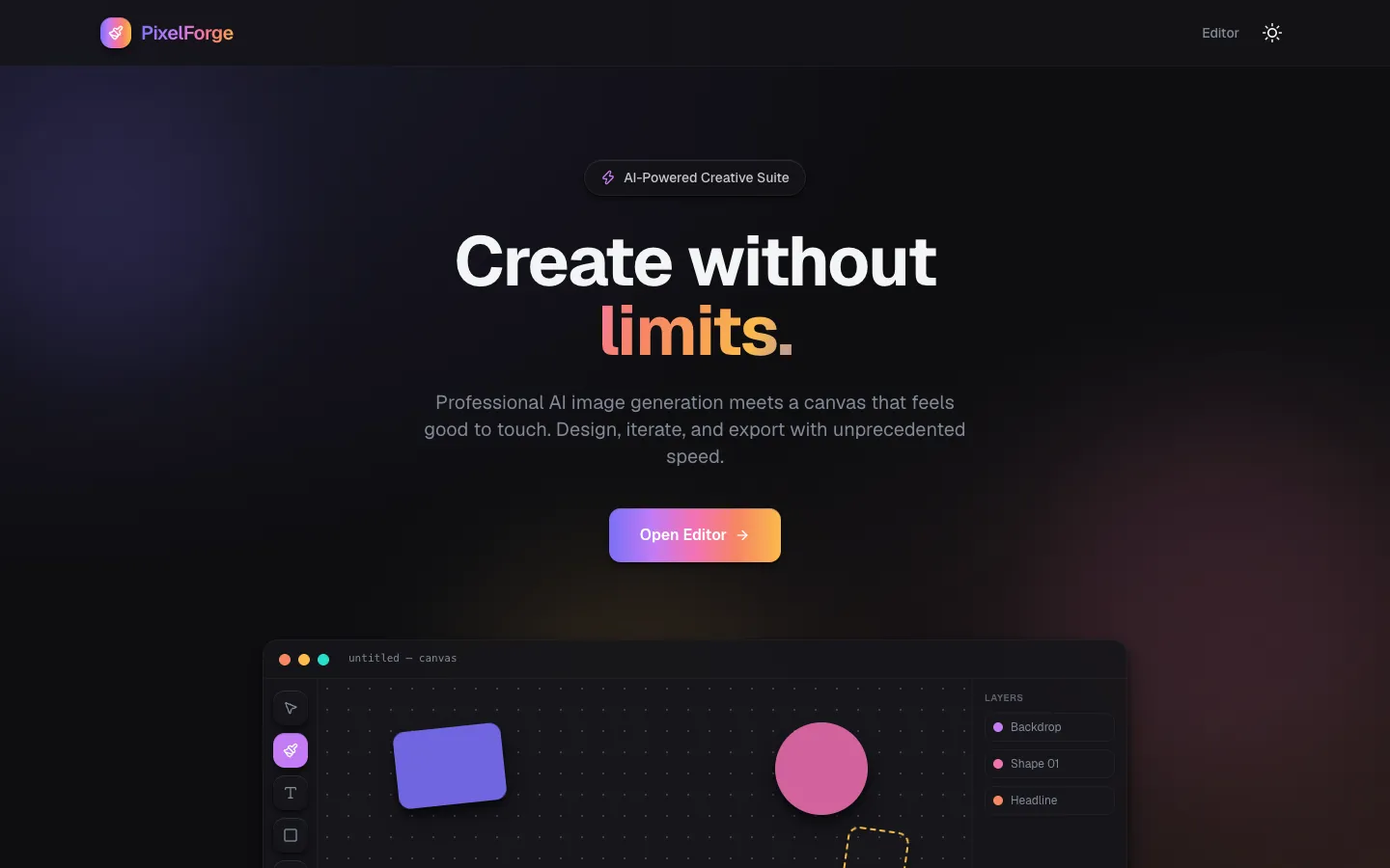 Canvas Flow interface