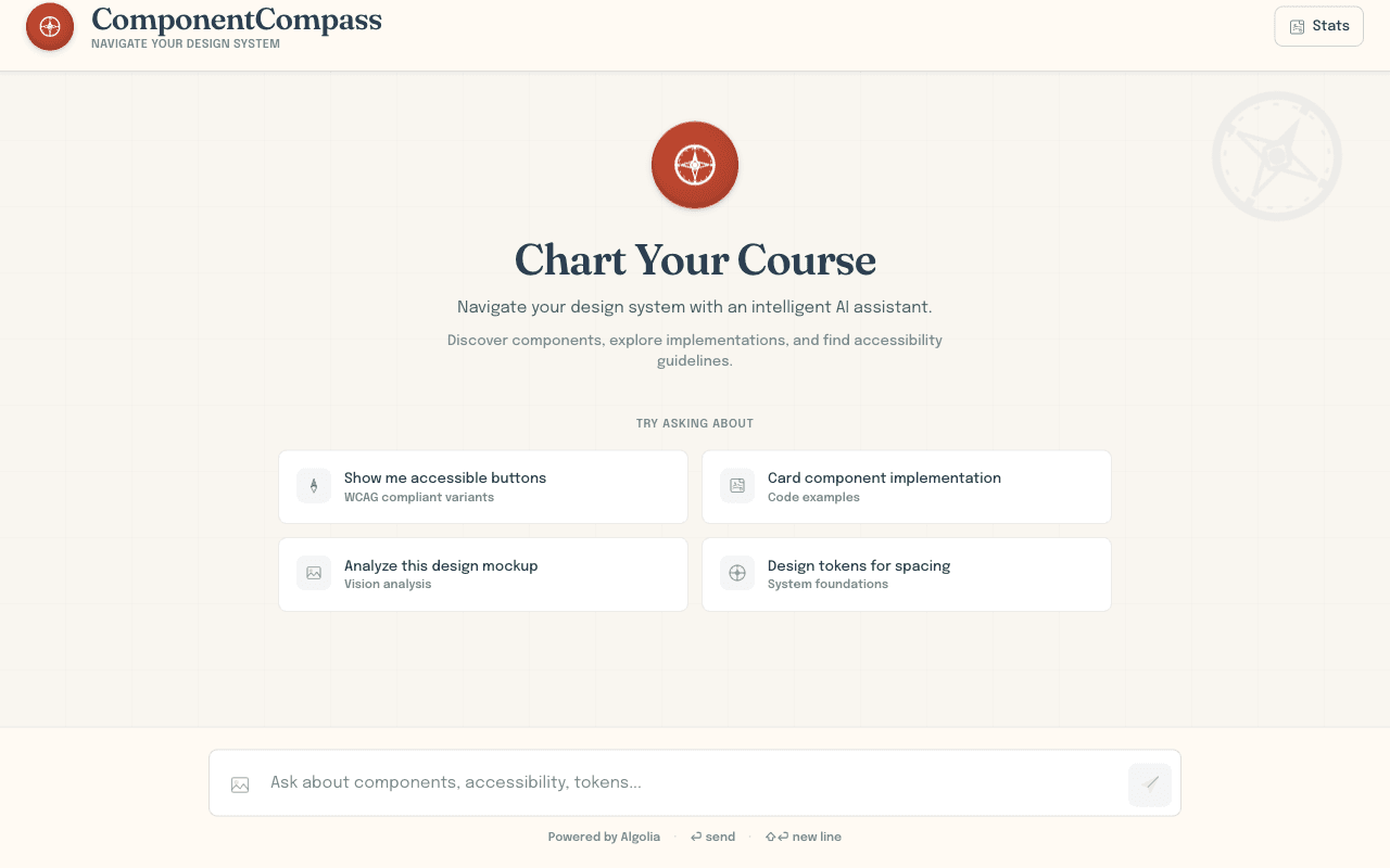ComponentCompass application interface