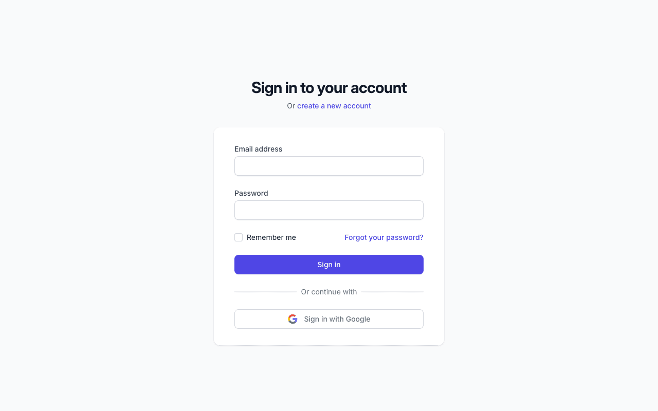 Create Surveys application interface