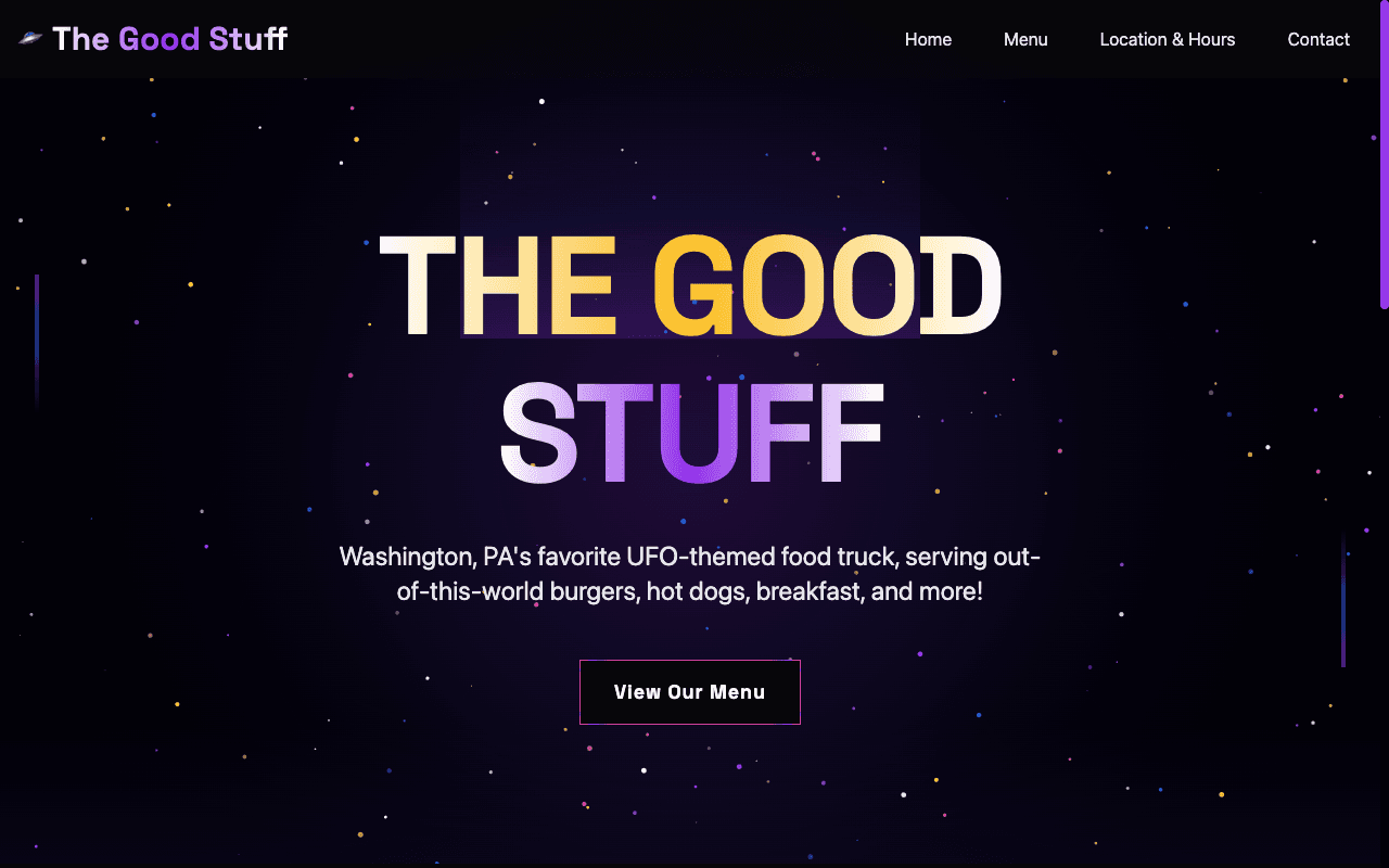 Goodstuff Food Truck application interface