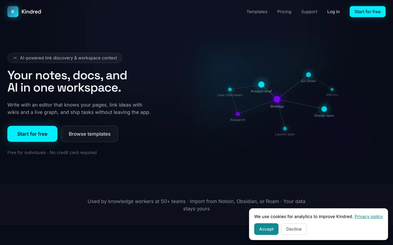 Kindred application interface