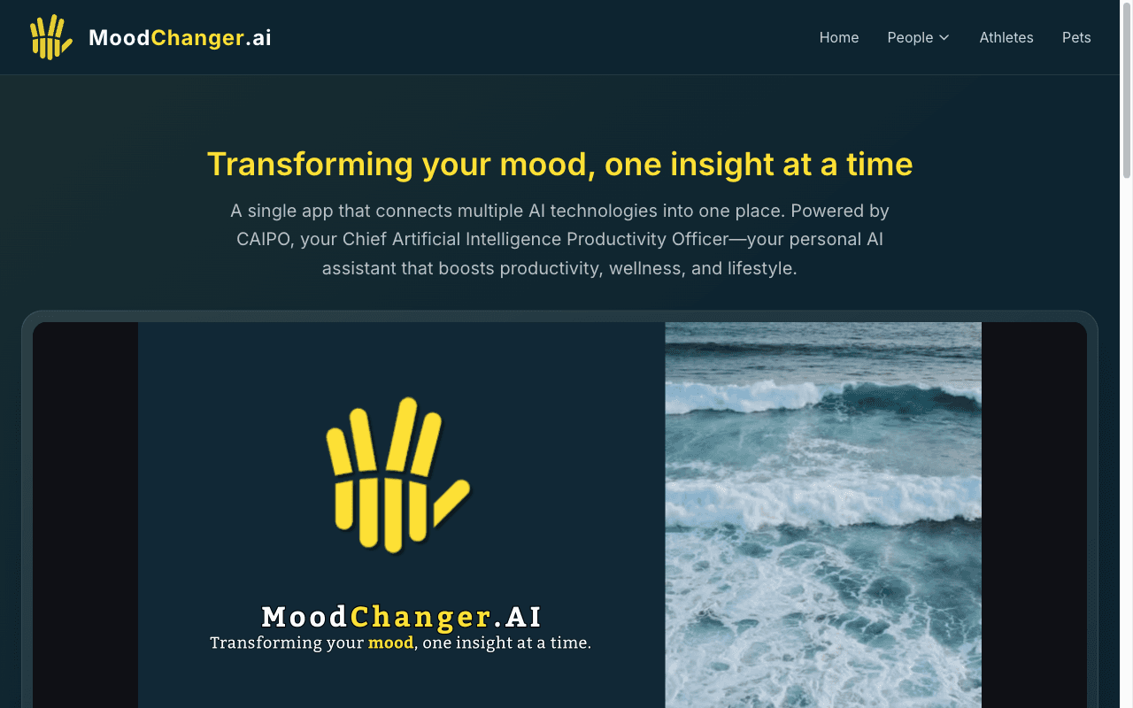 MoodChanger.ai application interface