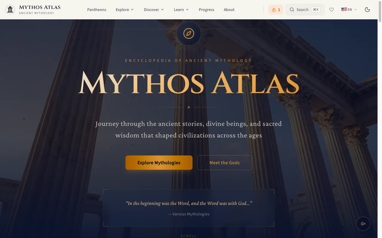 Mythos application interface