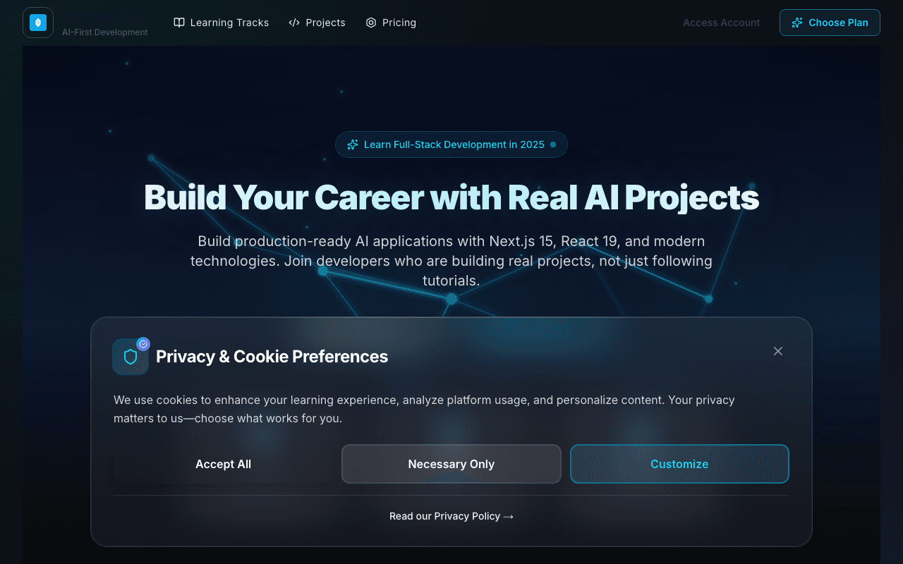 Screenshot of Portfolio-Pro