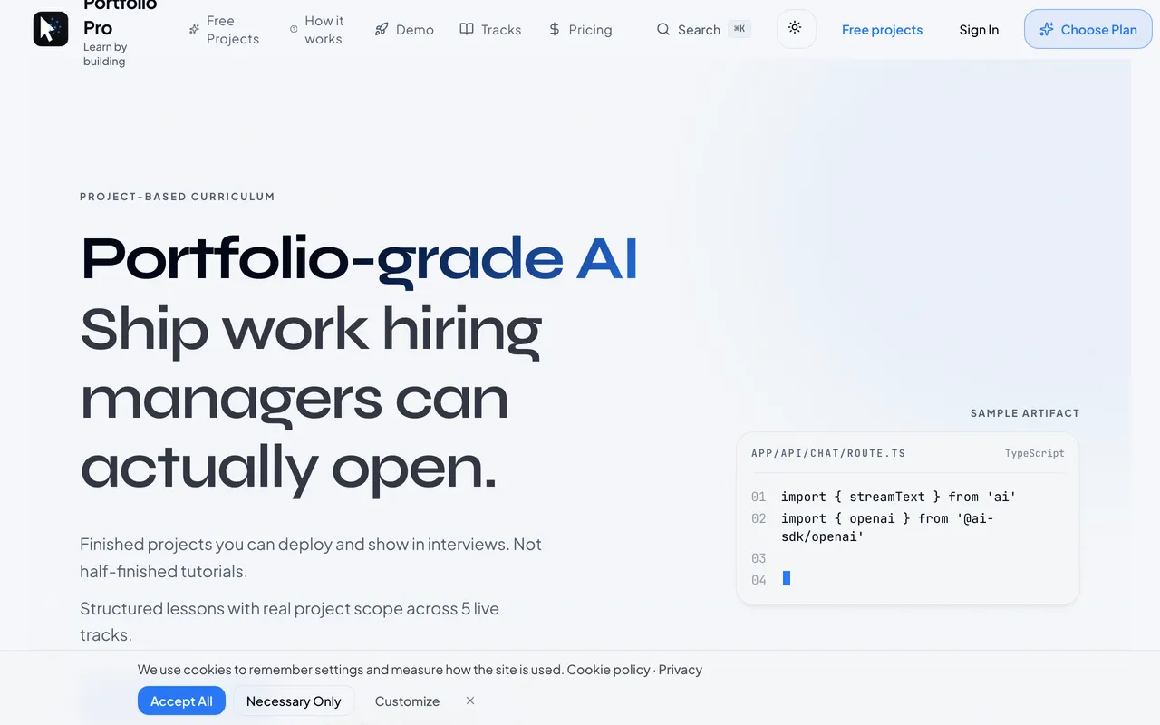 Portfolio-Pro application interface