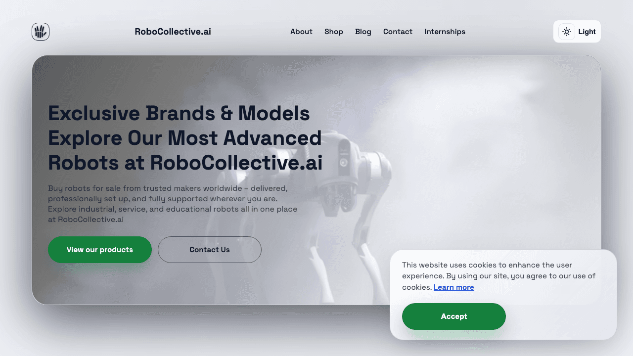 Screenshot of RoboCollective.ai