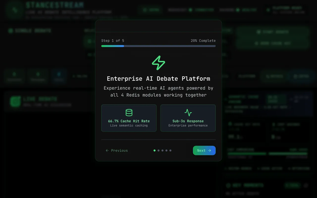StanceStream application interface