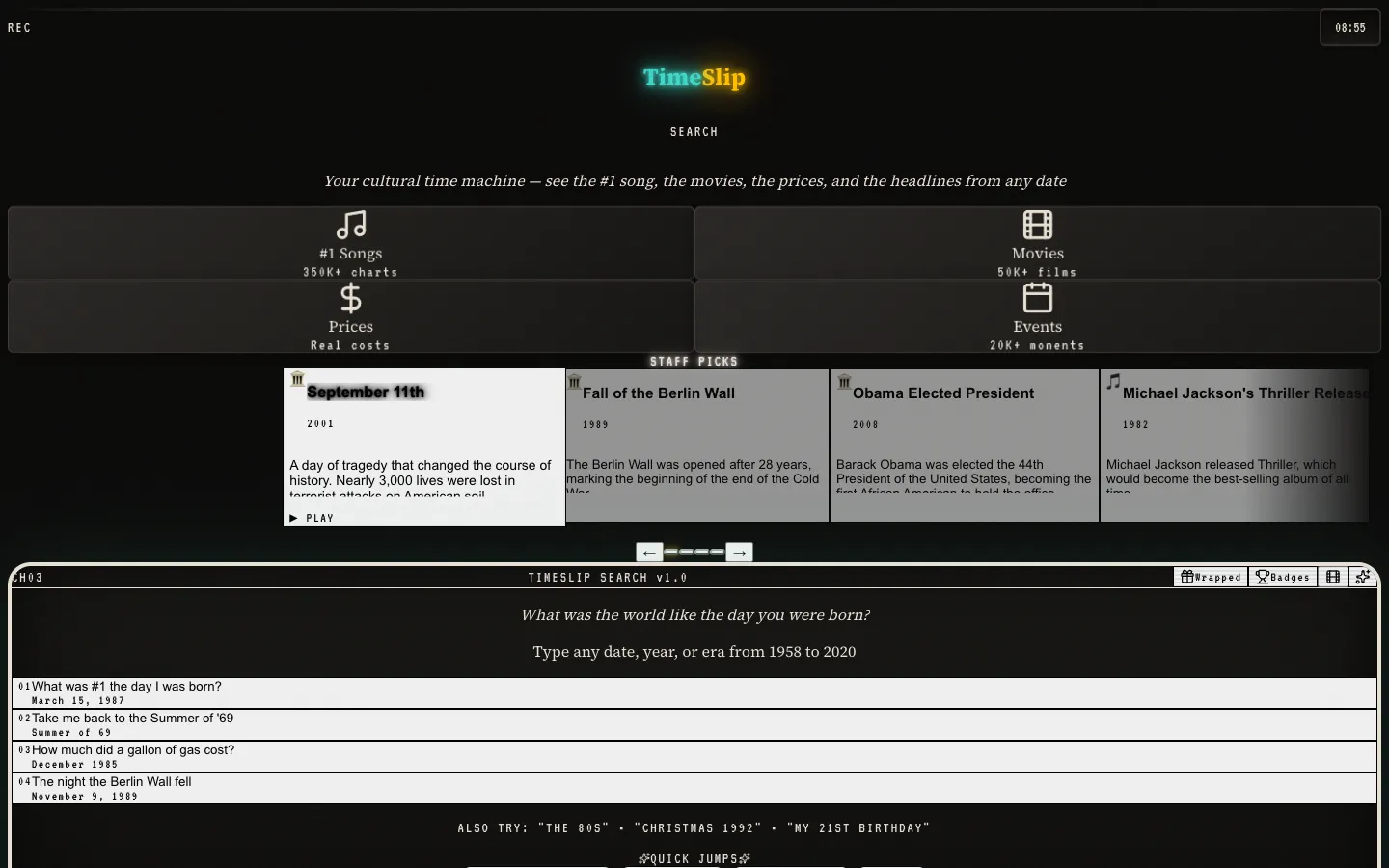 TimeSlipSearch screenshot